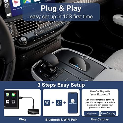 מתאם Carplay Wireless For Factory Wired Carplay, Dongle Wireless עבור מכוניות Apple Carplay משנת 2017 ו- iPhone