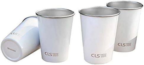 Besportble 4 יח 'כוסות נירוסטה כוסות מסיבות חיצוניות כוס מתכת שתייה ספל קמפינג ספלי חוץ כוסות מסיבה לשימוש חוזר