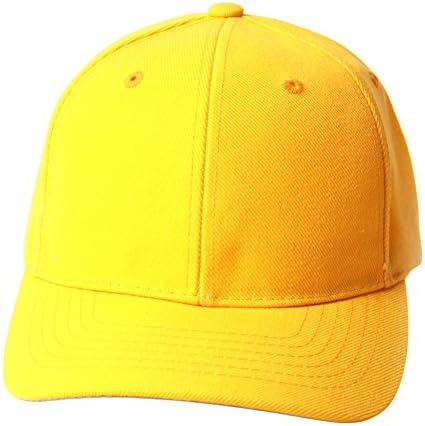 כובע מתכוונן צהוב מוצק