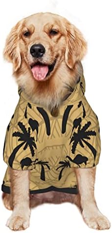 קפוצ'ון גדול של כלב אפריקני-פילם-עצי מצלמות סוודר בגדי חיות מחמד עם מעיל תלבושת חתולים רכה של כובע