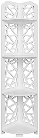 TREXD בסגנון גילוף בארוק אטום למים זווית 120 מעלות 4 שכבות ארונות אמבטיה מדפי לבן