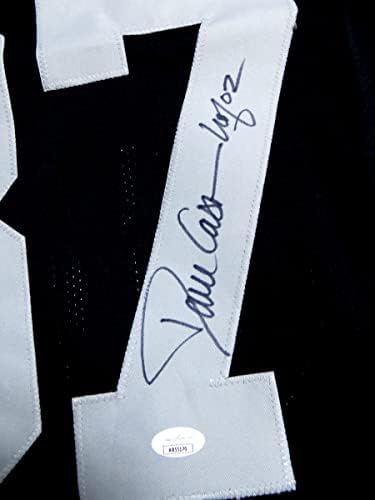 דייב קספר חתם על חתימה חתימה אוקלנד ריידרס שחור HOF 02 JSA AB55170