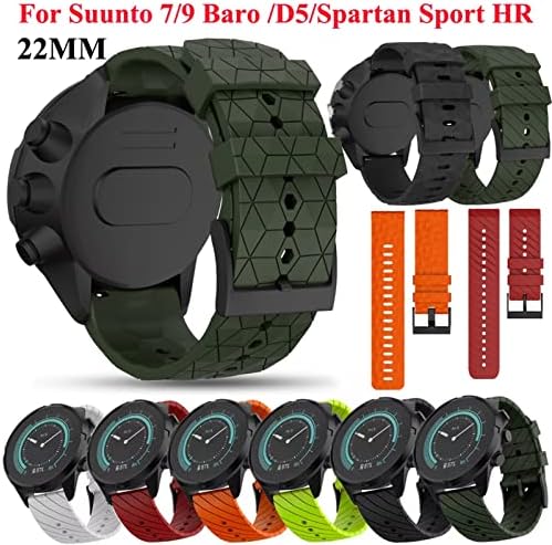 רצועות שעון חכמות של פורין 24 ממ סיליקון עבור Suunto D5/7/9/Baro Spartan Spartan Sport שורש כף