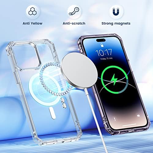 Nuleto 【3 ב 1】 לאייפון 14 Pro Max Case, iPhone 14 Pro Max Magsafe Case עם מגן מסך זכוכית מחוסמת