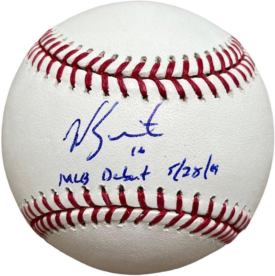 האם סמית 'חתם בייסבול של ליגת המייג'ור עם הופעת הבכורה של MLB 5/28/19 PSA Rookiegraph - כדורי חתימה
