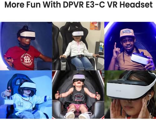 אוזניות DPVR E3C מציאות מדומה, VR SET לעסקים של אוזניות מושבי ביצה, רוכבי סימולטור VR, VR Moto, מכונת זמן 6 מושבים