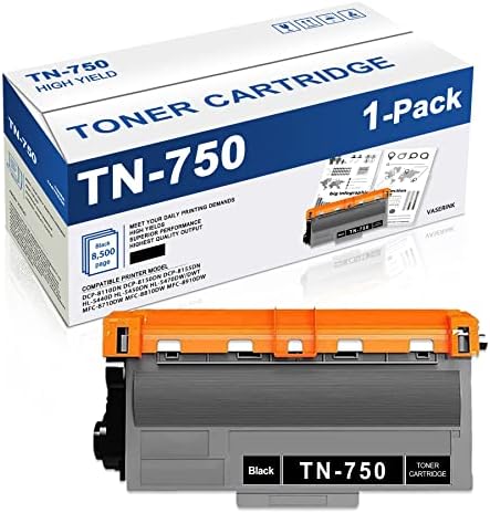 Vaserink TN750 TN-750 מחסנית טונר 1 חבילה שחור TN750 החלפה תואמת עבור מחסנית TN750 טונר HL-5440D