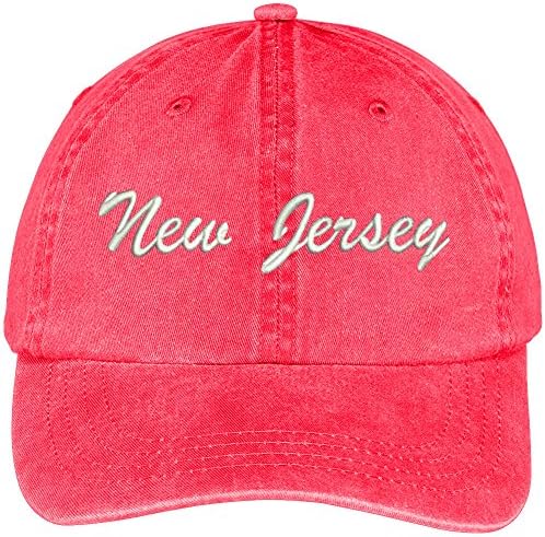 טרנדי הלבשה חנות ניו ג ' רזי המדינה רקום נמוך פרופיל מתכוונן כותנה כובע