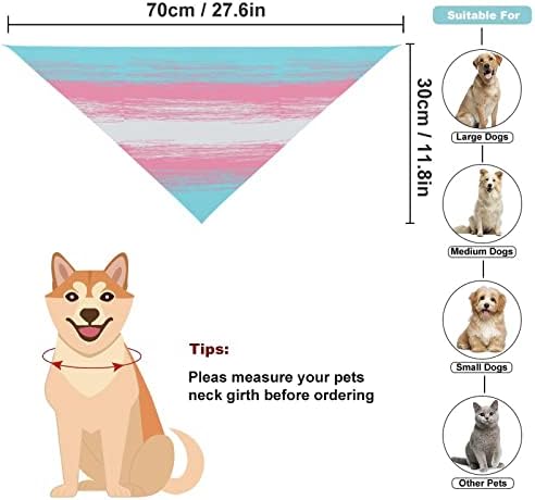 טרנסג ' נדר דגל כלב בנדנה לחיות מחמד צעיף משולש ליקוק מודפס מטפחת אבזרים