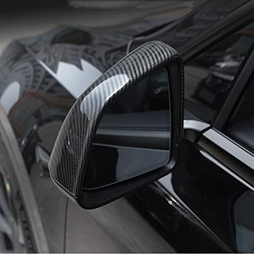 ABS Bright Carbon Fiber Style אחורי ראייה משמר כיסוי שומר דלת דפוס דפוס לקצץ אביזרים חיצוניים תואמים לאחרון