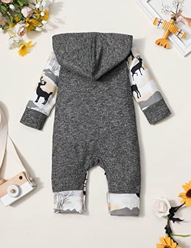 בגדי תינוקות, הדפס אותיות שרוול ארוך רומפר בגדי תינוקות לילד