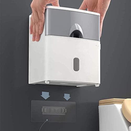 קופסת רקמות אמבטיה של ג'ניגו, מחזיק נייר טואלט, מגש שירותים, צינור נייר אטום למים נטול אגרוף
