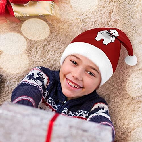 חמוד דוב קוטב חג המולד כובע רך קטיפה סנטה כובע מצחיק כפה עבור חג המולד לשנה חדשה חגיגי מפלגה