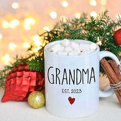 אסט 2023 סבתא קפה ספלים, הריון הכרזה, ייחודי חג המולד יום הולדת מתנות לסבתא, הריון לחשוף, חדש סבתא מתנה,