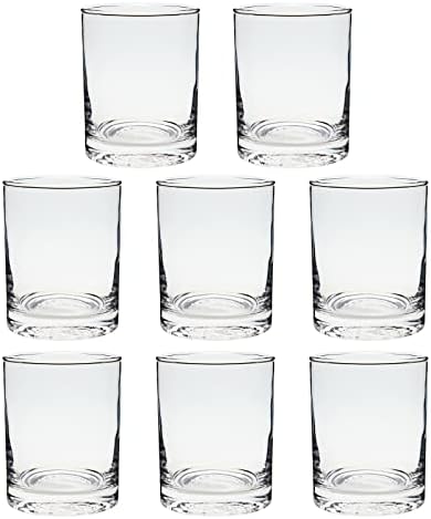 כוסות ויסקי ג ' ובאלה 12 עוז, סט של 8 זכוכית מיושנת כפולה לסקוטש, בורבון, קוקטיילים