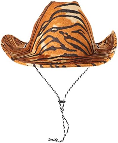 עמוס טייגר קאובוי כובע בעלי החיים נושא חידוש פו טייגר הדפסת קאובוי כובע מסיבת דקורטיבי כובע