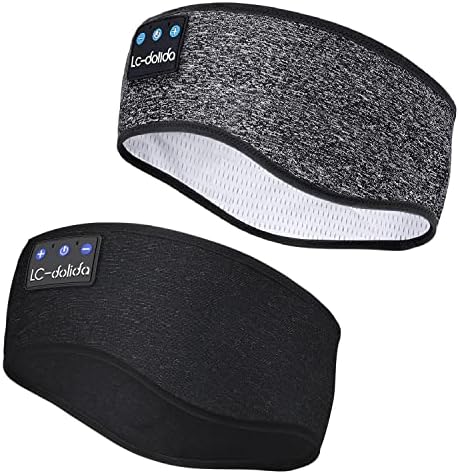 אוזניות שינה של LC-Dolida Bluetooth, אוזניות סרט ספורט אלחוטי עם רמקולי סטריאו HD דקים מושלמים לשינה, ספורט, יוגה,