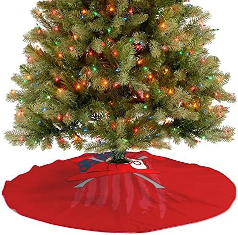 Firemans AX ארהב דגל ארהב חצאית עץ חג המולד וינטג 'קישוטי חג המולד קישוטי חג המולד למסיבת השנה החדשה