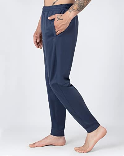 מכנסי מסלול של אפאנה מכנסיים מעורבים מדיה ארוגה יוגה אימוני יוגה מכנסי טרנינג עם כיסים