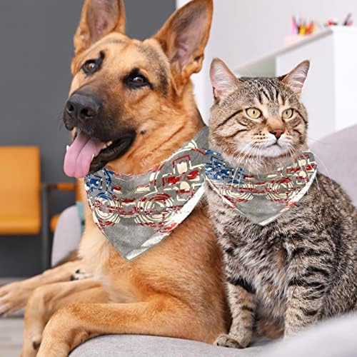 2 חבילות כלב בנדנה גראנג 'דגל אמריקאי של קונסולת משחק נערת ילד חיית מחמד חיית מחמד צעיף כלב קרכיאף אביזרי