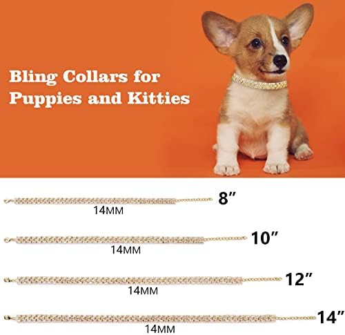 צווארוני כלבים לכלבים בינוניים קטנים צווארוני שרשרת כלבים קרובים טניס 5A צווארון זירוניה בלינג לקבלב