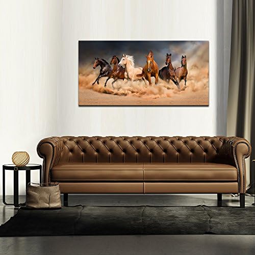 לבווארטס-אמנות קיר בד סוס ריצה בגודל גדול, הדפס תמונות של חיות בר על בד,גלריה ממוסגרת עטופה,קישוט מודרני לבית