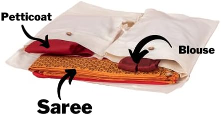כותנה סארי + חולצה + תחתונית לשימוש חוזר תיק כיסוי / ידידותית לסביבה סארי אחסון ארגונית מכסה