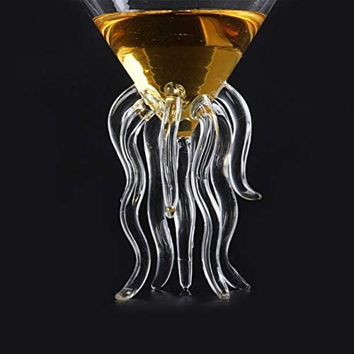 תמנון קוקטייל כוס, כוס מרטיני שקופה מכוסה יצירתית כוס כוס כוס כוס כוס לחתונה של מסיבת בר מטבח