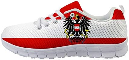 דגל אוסטריה סמל לאומי ריצה לגברים קלים נעלי ספורט מזדמנים נושמים נעלי נעלי אופנה נעלי הליכה