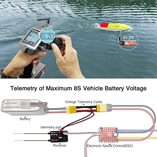 ATA תחביב RADIOLINK RC4GS V3 5 ערוץ RC משדר רדיו ו- 2 יחידות R6FG ו- 2PC