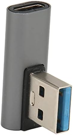 Jopwkuin USB זכר ל- USB C מתאם נשי, 90 מעלות USB C ל- USB 3.0 מתאם נתונים העברת קל לשאת טלפון