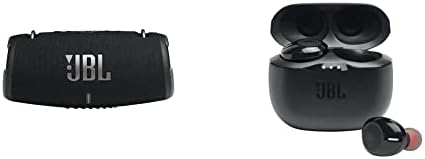 JBL Xtreme 3-רמקול Bluetooth נייד, סאונד עוצמתי ובס עמוק, PartyBoost לזיווג רב-דובר ומנגינה 125TWS אוזניות