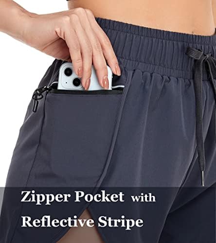 מכנסיים קצרים של אולקה לנשים יבש יבש עם מכנסי אימון אתלטים מרופדים עם כיסים