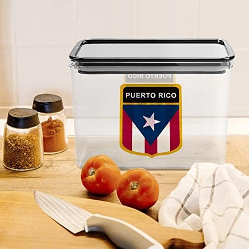 פורטו ריקו דגל מזון אחסון מיכל פלסטיק ברור אחסון קופסות עם חותם מכסה