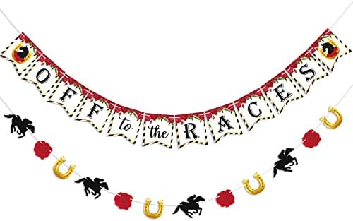 קיטיצ ' ינו מחוץ למירוצים באנר דרבי יום סוס מסיבת קישוטי מסיבת רווקות דקור רוז גרלנד דרבי נושא ספקי צד דרבי כלה