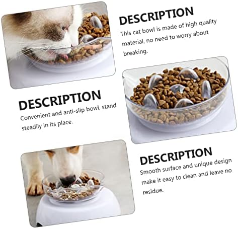 מזון מזין מזין שקוף בצורת צלחת מזון האכלת פלסטיק הטיה עם העלה כלבים כלב קביים תחנת לבן קערות מים חתולים