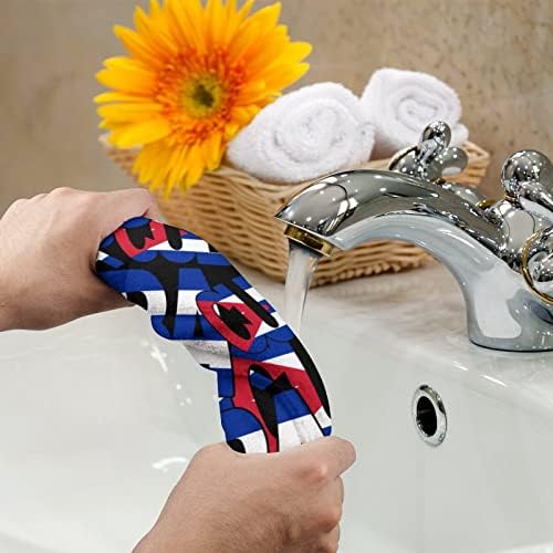 טקסט קובה עם מגבת פנים מגבות דגל מגבות פרימיום מטל כביסה מטל לספא מלונות וחדר אמבטיה