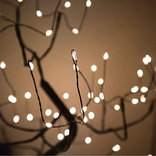 נורת עץ בונסאי בונסאי, אורות פיות 108L מנורת עץ עץ לעיצוב חדרים, ענף שחור ענף שחור עץ מלא מלאכותי, USB