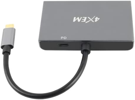 4XEM- 3-Port Multi-Monitor Hub מתאם-USB-C עד 2 DisplayPort 1.4 ו- HDMI 1.4 MST Hub, Triple 8K ו- 4K מסכי