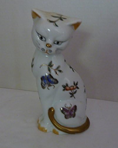 וינטג 'אנדראה מאת Sadek Regal Kutani Fine White & Gold Parcelain חתול מיוצר ביפן