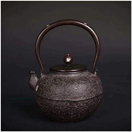 קומקום התה NLYWB, סיר תה יפני, קומקום ברזל יצוק עם חילוף, סיר תה עיצוב גל מצופה בפנים אמייל במשך 41 גרם.