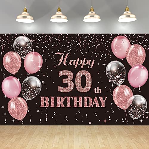 עלה זהב 30 יום הולדת רקע צילום רקע עבור נשים בנות, שמח 30 יום הולדת באנר, שמח 30 שנים מסיבת יום הולדת רקע