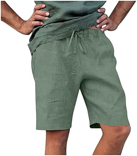 מכנסי פשתן כותנה של Wenkomg1, מכנסי פשתן כותנה, מכנסי חוף נושמים קלים נושמים קלים מכנסיים קצרים