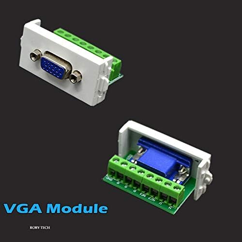 צלחת קיר עם VGA + VGA + יציאת מיקרופון XLR. אבן מפתח מודולרית אודיו D -SUB צג תפוצה חלוקת שקע שקע שקע לבן דקורטיביים
