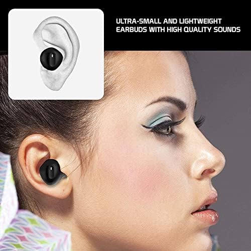 אוזניות Bluetooth אלחוטיות אלחוטיות התואמות ל- Samsung SM-J330F עם מארז חבילת טעינה מורחבת באוזניות באוזן.