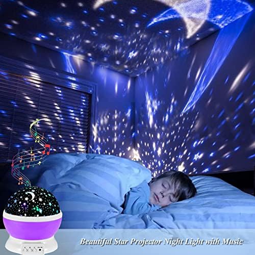 לילה אור מקרן לילדים עם מוסיקה כוכב לילה אור ילדים חדר מסתובב כוכב אור מקרן עבור תינוק שינה 8 צבע