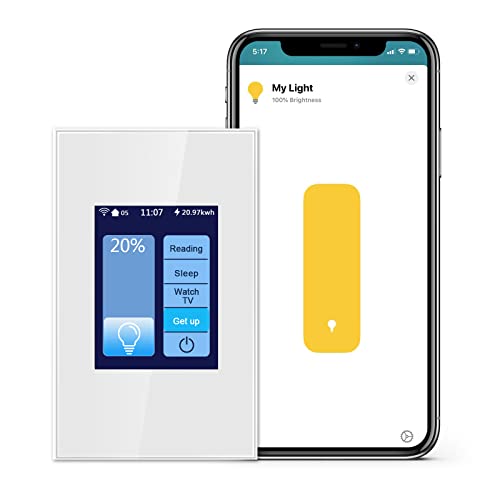 Lanbon L8 HomeKit Smart Dimmer Switch Touch Touch Wifi מוט יחיד ל LED/Halogen/ליבון לעומק, מתג תאורת קיר