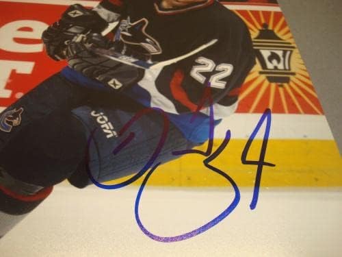 דניאל סדין החתימה את ונקובר קאנוקס 8x10 Photoped PSA/DNA COA 1D - תמונות NHL עם חתימה עם חתימה
