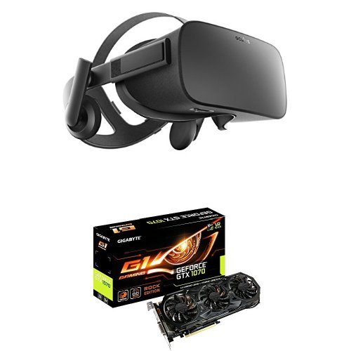 Oculus Rift אוזניות מציאות מדומה + Gigabyte Geforce GTX 1070 צרור כרטיס גרפי
