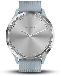 Garmin Vívomove HR, שעון חכם היברידי לגברים ונשים, קצף כסף/ים